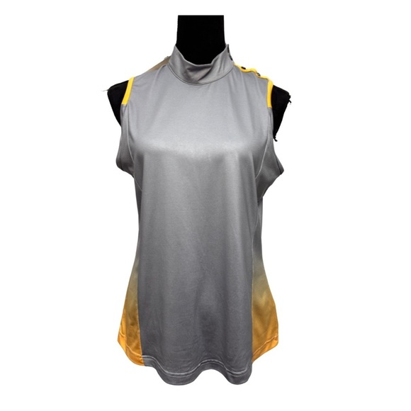 Adidas High Neck Climacool Sleeveless Top Grey - Picture 2 of 14